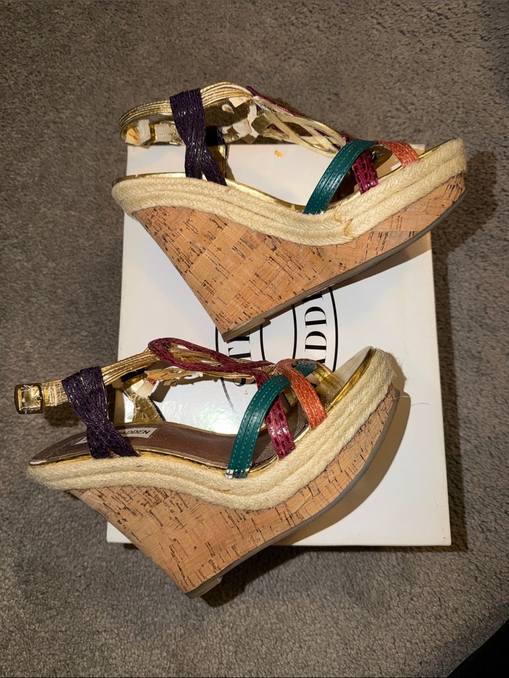 Steve Madden Cereall bright multi wedge 6 1/2 - Picture 3 of 8